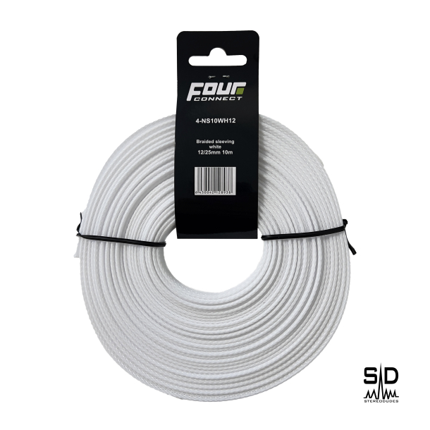 Nylonstr�mpe 12/25mm Hvit, 10 meter